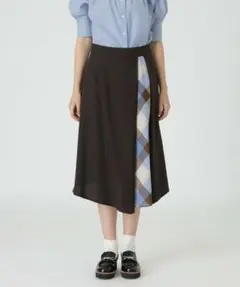 新品♥ブルーレーベルクレストブリッジ　ラップスカート調　ロングスカート　36 新品♥ブルーレーベルクレストブリッジ ラップスカート調 ロング