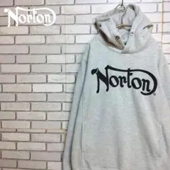 Norton ノートン　パーカー　刺繍デカロゴ　バイカー！