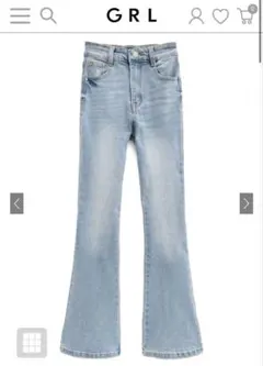 GRL ハイウエストフレアデニムパンツ[cu498]