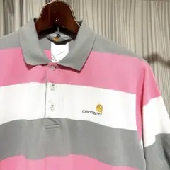 【美品】carhartt ストライプ ポロシャツ USED （L）のサムネイル