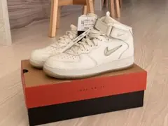 26.0cmNIKE AIR FORCE1 MID 07 WHITE JEWEL