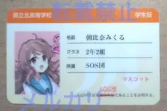 涼宮ハルヒの憂鬱 SOS展 学生証風カード 朝比奈みくる