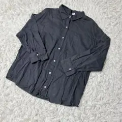 【c6611】DIVIDED シャツ 長袖　シンプル　ダークグレーのサムネイル