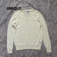 UNIQLO ユニクロ Vネックニット 長袖 毛100% Lサイズ