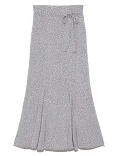 SNIDEL 花柄マーメイドスカート　グレー リボン