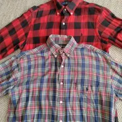 ノ*ー様 Ralph Lauren チェック柄ネルシャツ 2枚セット