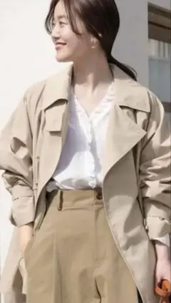 美品 IENA Peポプリンオーバーショートコート ベージュ 38 Peポプリンオーバーショートコート | イエナ(IENA) | マルイ