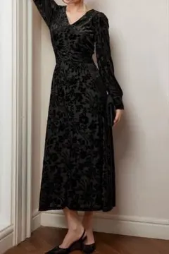 【新品未使用】フラワープリントワンピースドレス　オケージョン