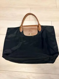 トートバッグ 黒 ナイロン ロンシャン