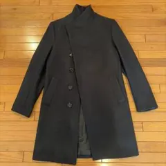 ZARA スタンドカラーネイビーコート