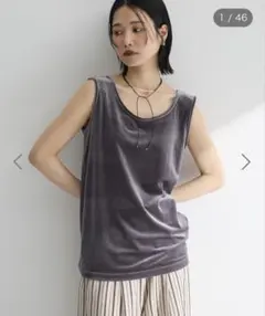 chocol raffine robe 2Wayベロアタンクトップ