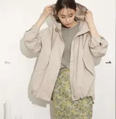 新品【NANO universe】撥水防水サイドスリットマウンテンパーカー