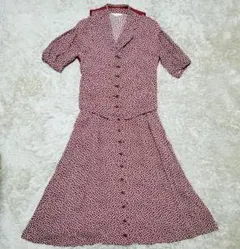 ピンクハウス　半袖　シャツワンピース×ベスト　セット　ロング　ベルト　花柄