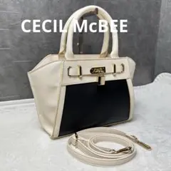 美品☆CECIL McBEE ハンドバッグ 2way アイボリー