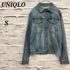 ユニクロ 【S】 デニムジャケット Gジャン ユニセックス ブルー