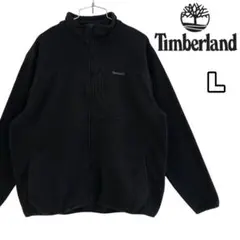 古着 ティンバーランド フリースジャケット ワンポイント刺繍 ブラック