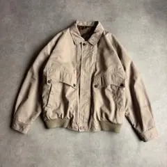 90s y2k 안솜 스윙 탑 재킷 안감 아트 무늬 베이지 L
