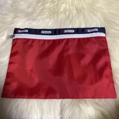 レスポートサック ポーチ 赤色 ナイロン lesportsac