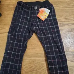 チェック柄 フリース 暖かいパンツ 120 新品