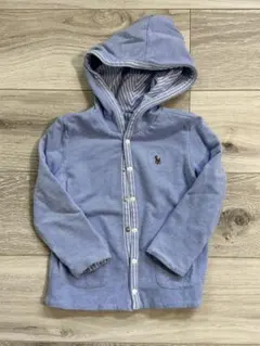 子ども服 男の子 上着 ラルフローレン 80cm リバーシブルパーカー 水色