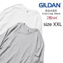 【ギルダン】新品未使用 ウルトラコットン 無地 ロンT 白 グレー 2XL