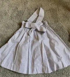 ナイスクラップのストライプスカート　リボン付