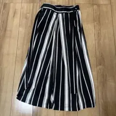 ストライプ ガウチョパンツ