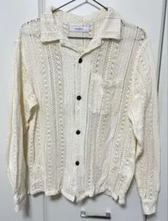 INHERIT ベイクルーズ かぎ編みレースシャツジャケット