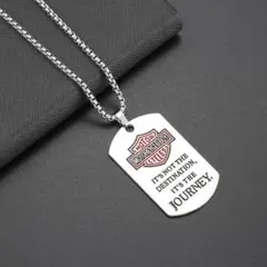 メンズ ネックレス シルバー プレート ごつい バイカー ドックタグ