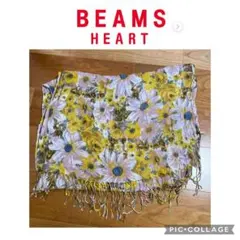 BEAMS HEART / ビームス ハート　花柄ストール フリンジ付ショールのサムネイル