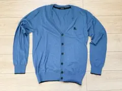 BURBERRY BLACK LABEL ターコイズブルーカーディガン　M