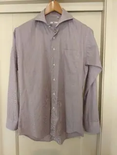 【美品】スーツセレクト　ワイシャツ　淡いパープル　M84