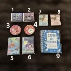 ディズニー メモ帳 クリスマス 9点セット