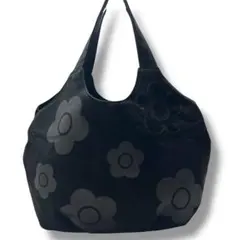 良品 MARY QUANT マリークワント トートバッグ ブラック 大容量