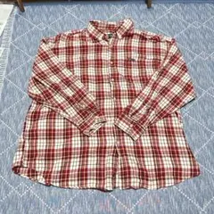CHAPS チャップス ラルフローレン チェック柄 長袖シャツ レッド×ホワイト