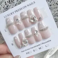 オーダー】No.9ネイルチップ 埋めつくし 韓国 ワンホン 春 スナ系 推し