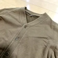 美品！UNIQLO スウェットカーディガン ブラウン M ユニクロ