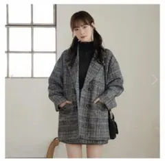 krahe オーバーサイズチェックジャケット