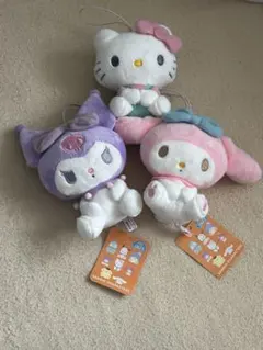 サンリオキャラクターズファンシーおすわりマスコットハローキティ　クロミ　マイメロ