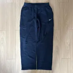 00s NIKE バギー カーゴスウェットパンツ フェード ブラック 着画あり