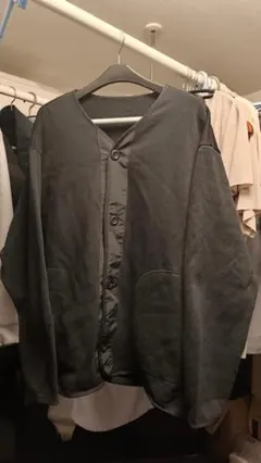 完売品 GU ヘビーウェイトスウェットカーディガン 黒色 XL