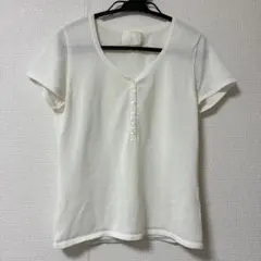 NATURAL BEAUTY Tシャツ カーディガン ホワイト ボタン 古着のサムネイル