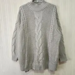 【専用です】earth music&ecology グレー ケーブルニット 長袖