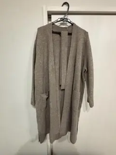 【UNIQLO】スフレヤーン ロングカーディガン ロングガウン M ユニクロ