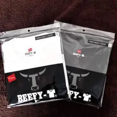 Hanes BEEFY-T Tシャツ ホワイト ブラック2枚セット Lサイズ