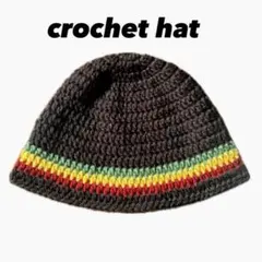クラッシャーハット ビーニー 男女兼用 バケットハット ニット帽 ラスタカラー
