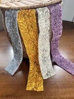 SALE◯インド刺繍リボン　アソート　お得4色セット　No.1