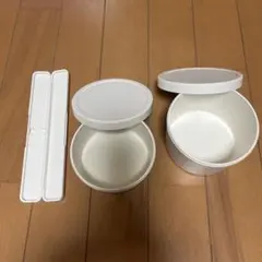 無印良品　弁当箱2個セット お箸入れ　ホワイトのサムネイル