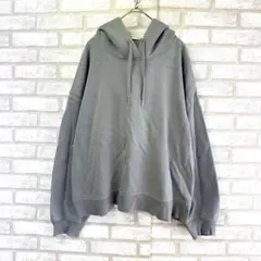 GU ジーユー　スウェット　パーカー　フーディー　裏起毛　青　大きめサイズ　XL