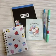 BT21 文房具セット A5ノート・ペン・ステッカー